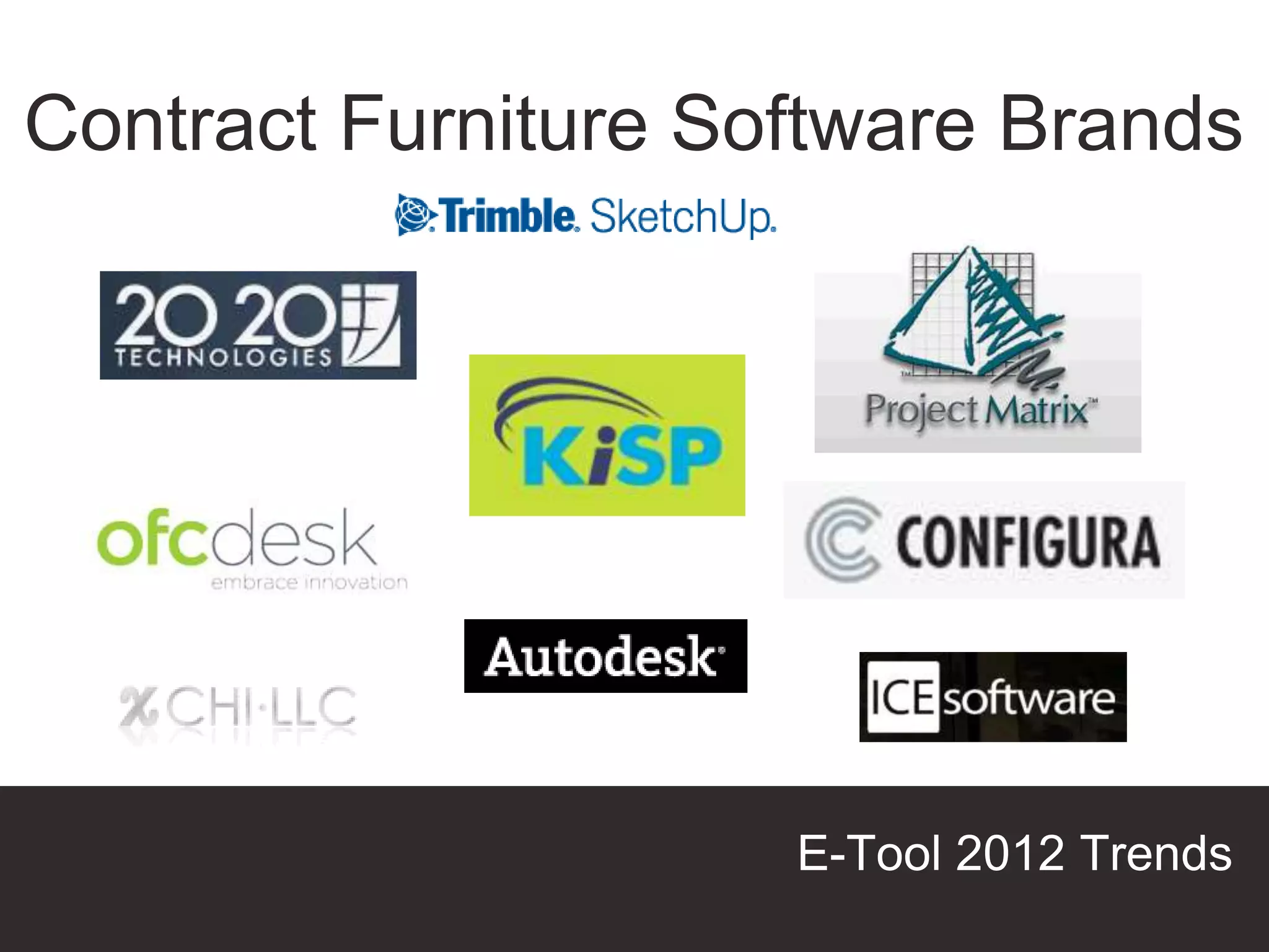 Contract Furniture Software Brands




                     E-Tool 2012 Trends
                           Presentation Title
 
