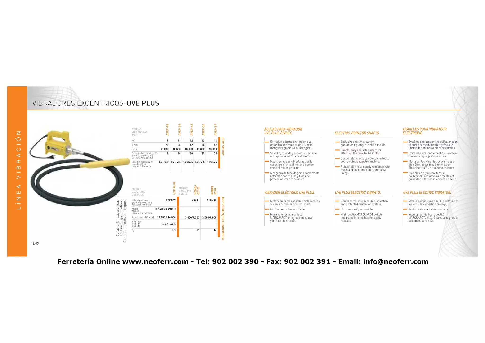 VIBRADORES EXCÉNTRICOS-UVE PLUS




42/43




        Ferretería Online www.neoferr.com - Tel: 902 002 390 - Fax: 902 002 391 - Email: info@neoferr.com
 