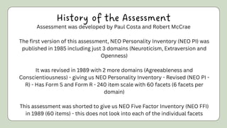 Neo Inventory NEO Five Factor Inventory (NEO FFI) - Personality Assessment | PDF