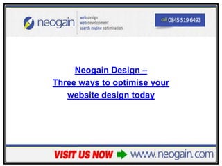Three ways to optimise your website design today