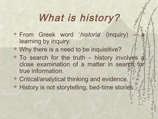 What is history discount