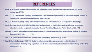 Neoliberal education ppt | PPTX