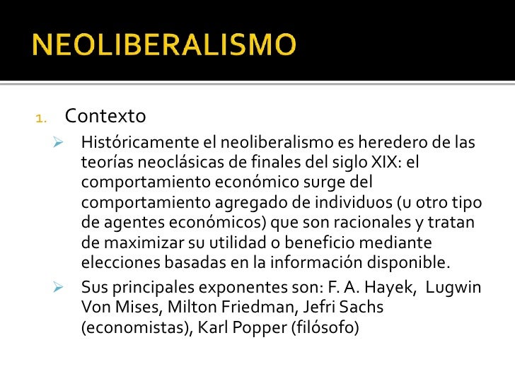 Cite E Explique Algumas Características Do Neoliberalismo