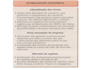 Neoliberalismo e globalização