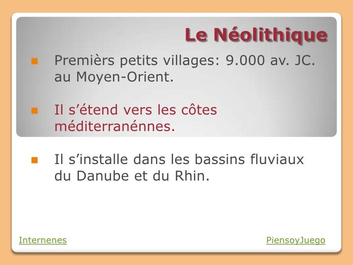 le néolithique 6ème