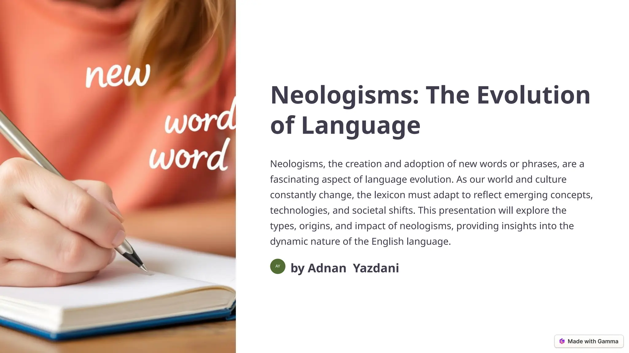 Neologistic Neologisms - The - Evolution - of - Language.pptx