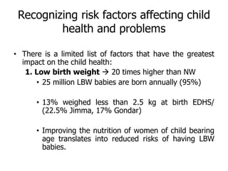 Baby Health Risks Lectures note on reproductive health: parte one -Neonatal and Child ...