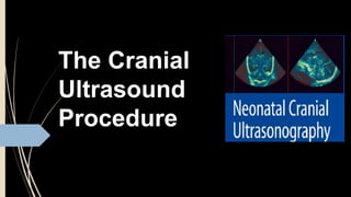 The Cranial
Ultrasound
Procedure
 