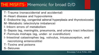 THE MISFITS- Mnemonic for broad D/D
Brousseau T et al; PCNA, 2006
 