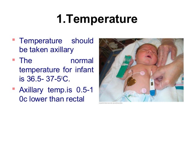 Infant Axillary Temperature Chart