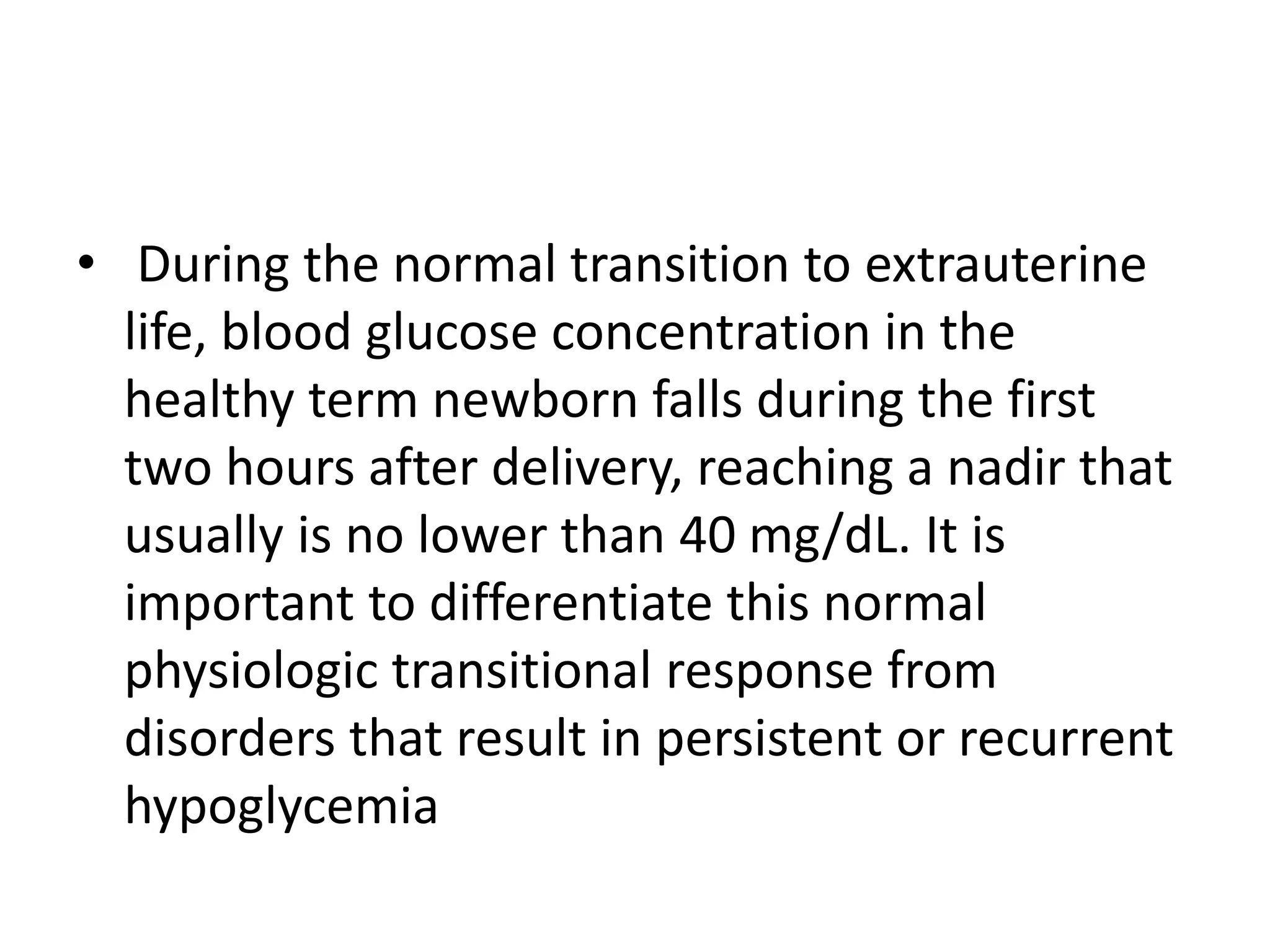 Neonatal hypoglycemia | PPTX