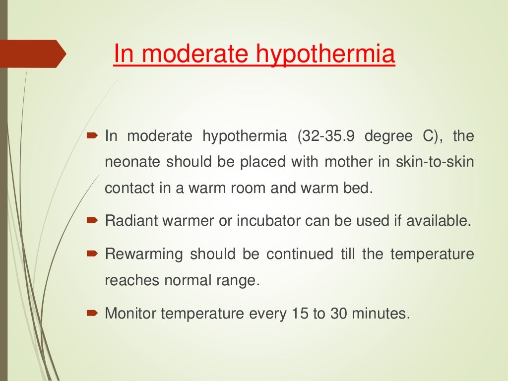 Neonatal hypothermia