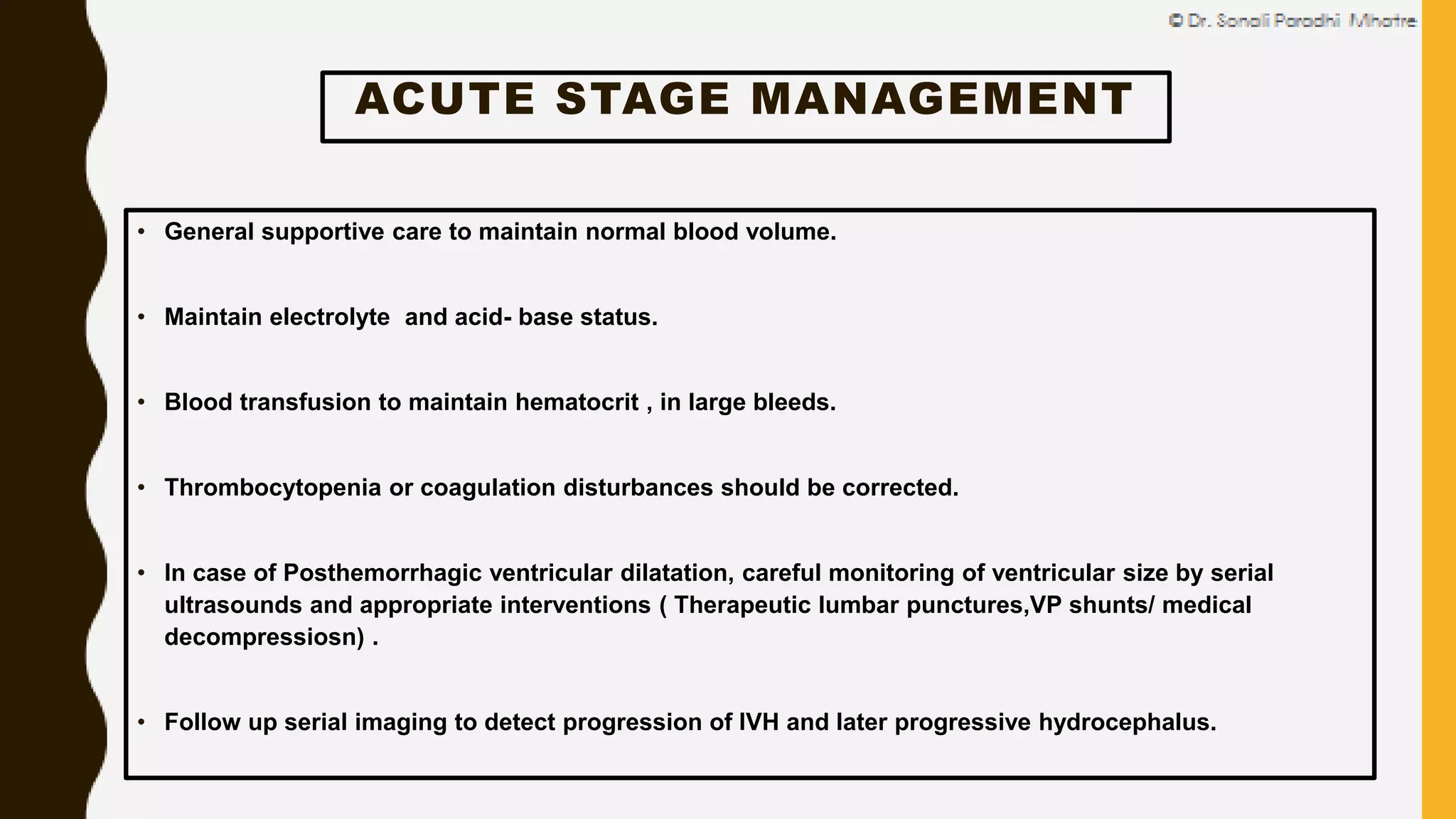 Neonatal Intracranial Hemorrhage - by dr. Sonali Mhatre | PPTX
