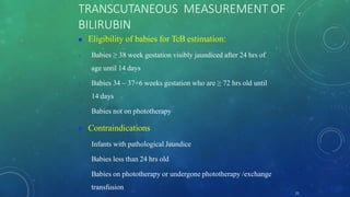 Tcb Graph Neonatal jaundice hyperbilirubinemia | PPTX