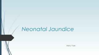 Neonatal Jaundice
Meru Yale
 