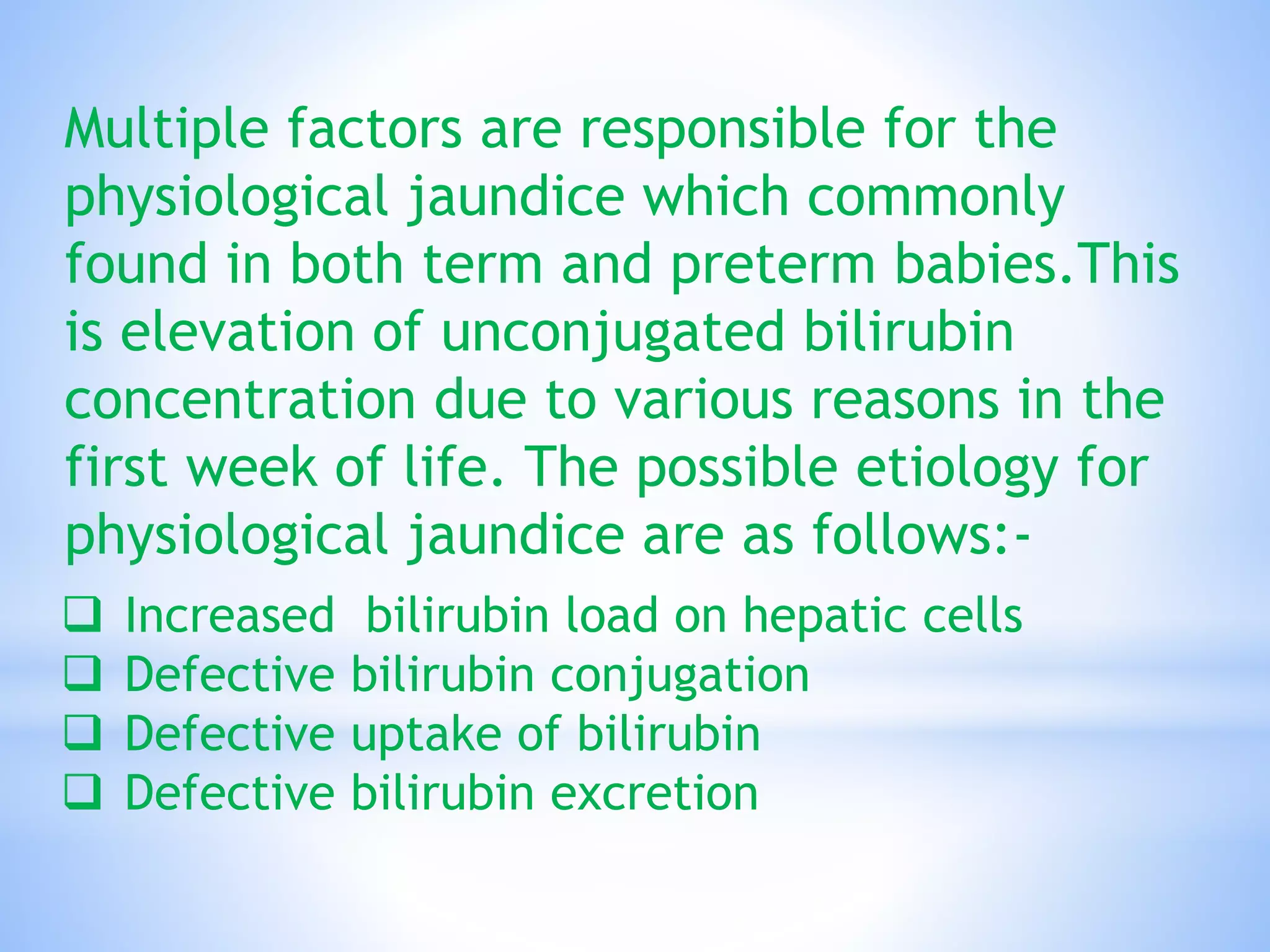 Neonatal jaundice presentation | PPTX