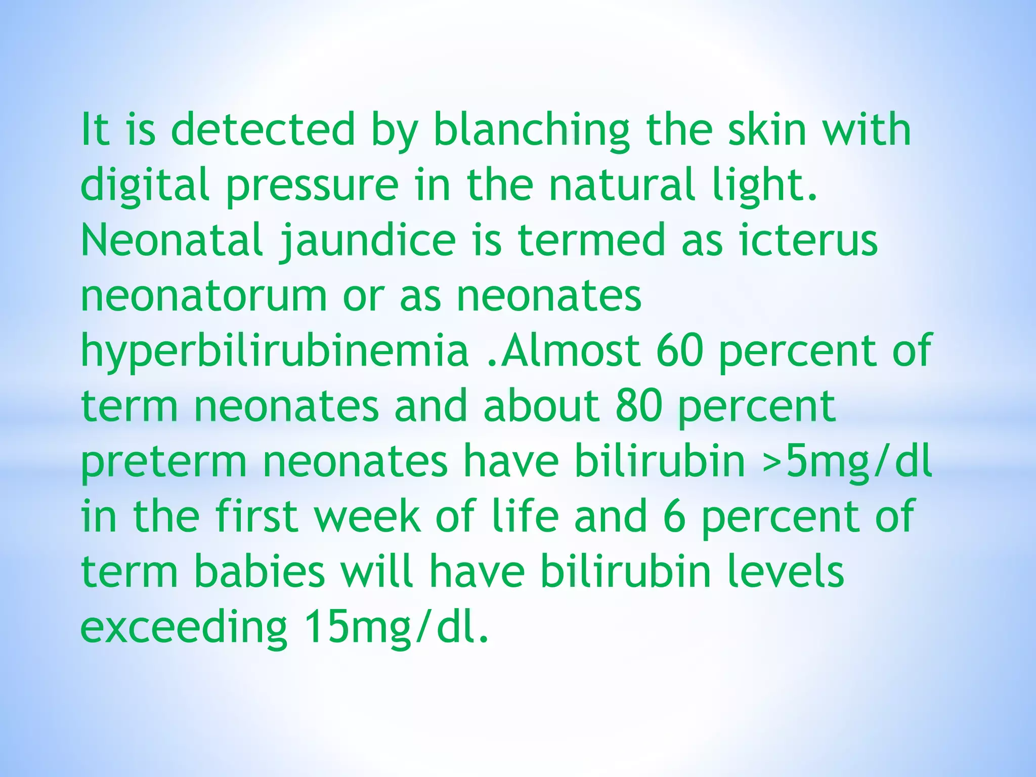 Neonatal jaundice presentation PPT