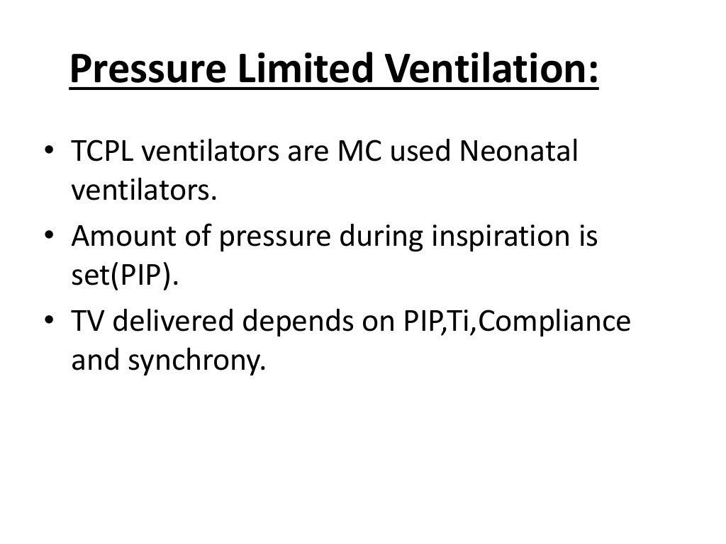 Neonatal mechanical ventilation