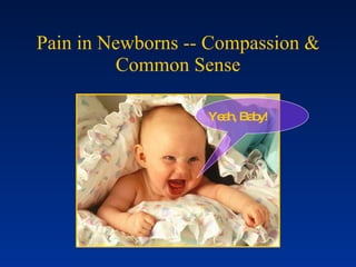 Pain in Newborns -- Compassion & Common Sense Yeah, Baby! 