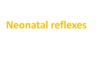 Neonatal reflexes
 