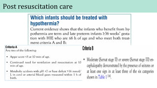 Post resuscitation care
 