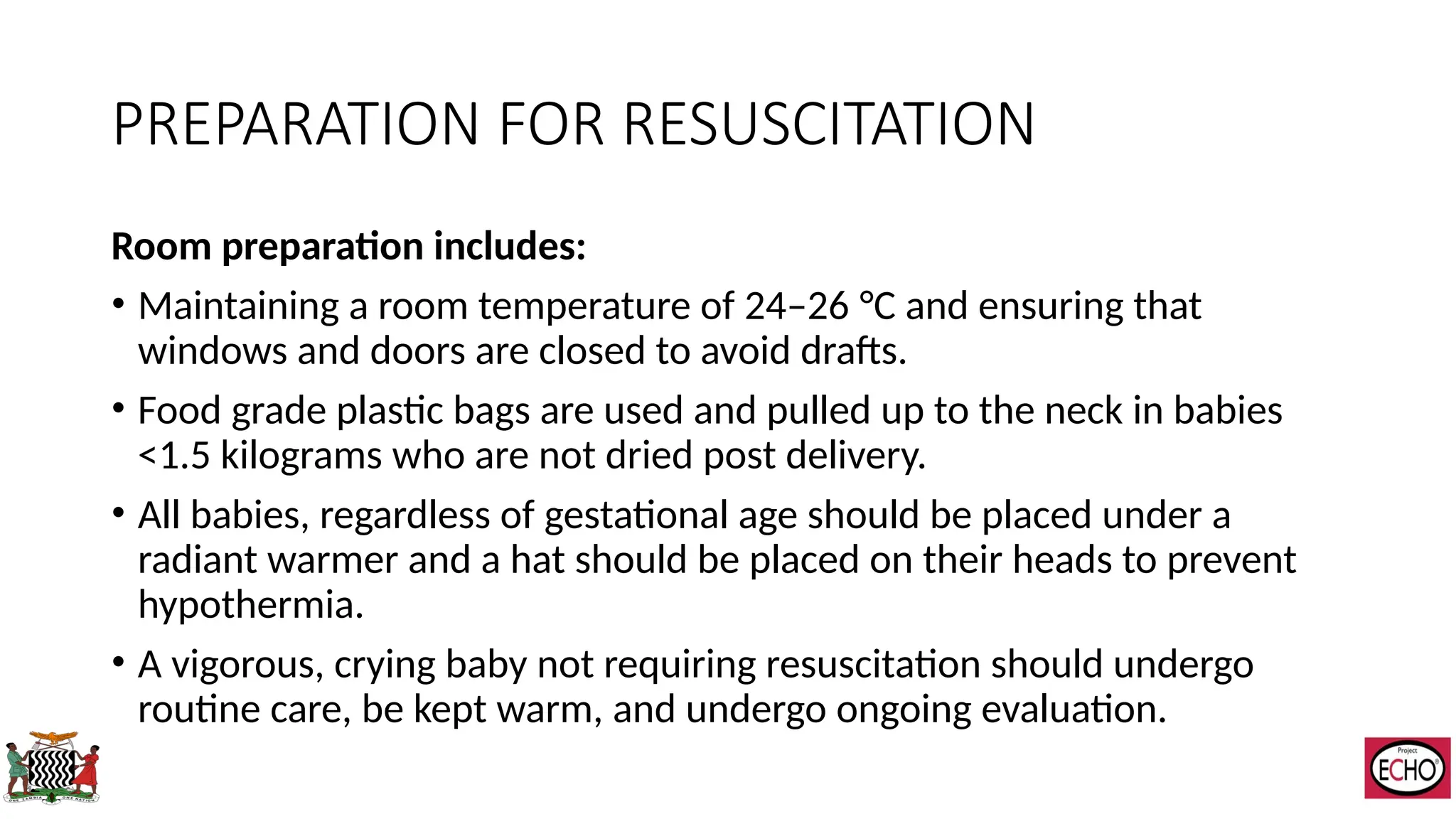 Neonatal Resuscitation describing the practices in Zambia | PPTX