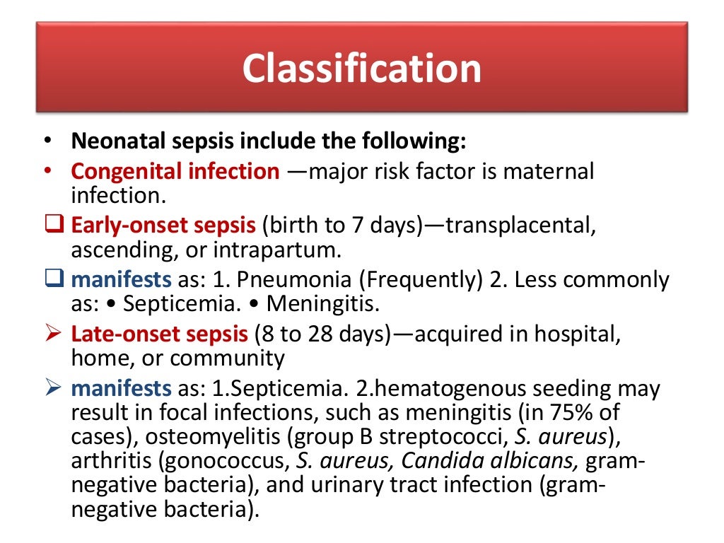 Neonatal sepsis