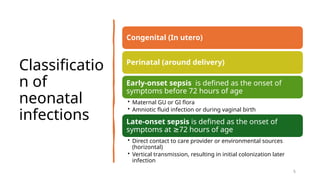 Neonatal Infection Types Neonatal Sepsis definition,risk factors and management | PPTX