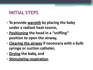 INITIAL STEPS
 