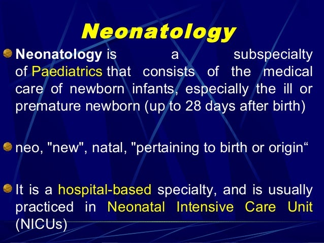 Neonatology intro