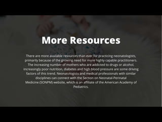 Neonatology Trends: 2020