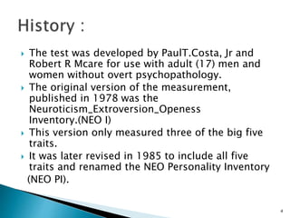 Neo Personality Inventory