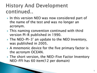 Neo Personality Inventory