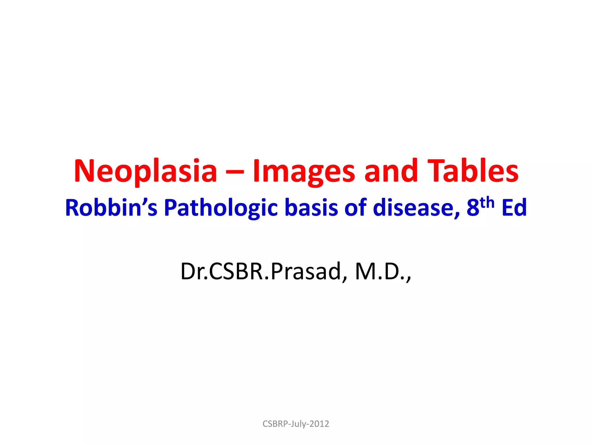 Neoplasia Robbin's path | PPTX