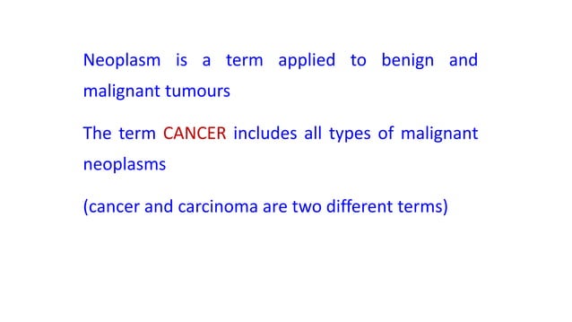 Neoplasia Benign And Malignant Tumours Nomenclature And Difference Pdf