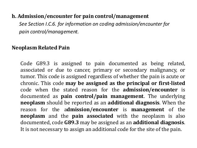 Neoplasm icd 10 guideline