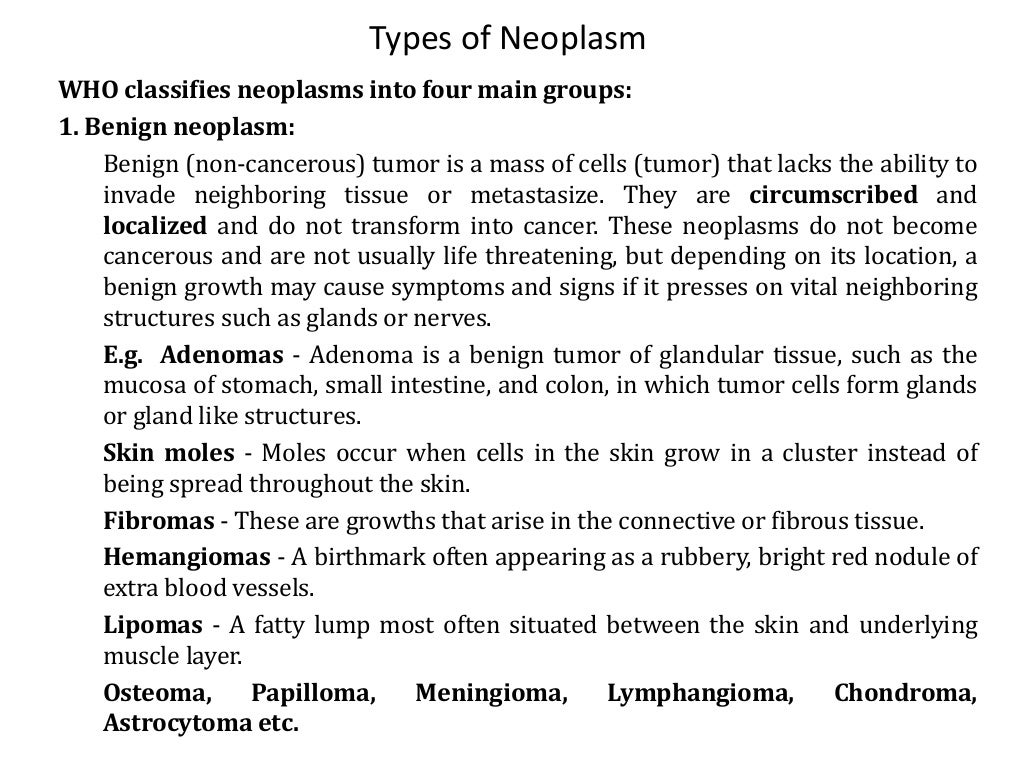 Neoplasm icd 10 guideline