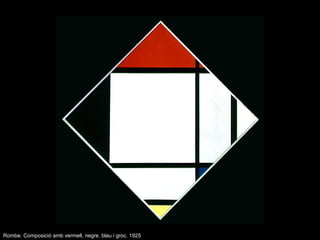 Rombe. Composició amb vermell, negre, blau i groc. 1925
 