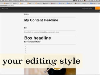your editing style
 