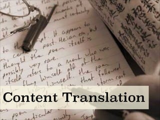 Content Translation
 