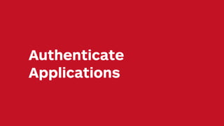 Authenticate
Applications
 