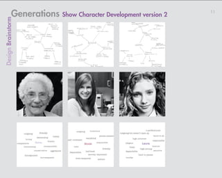 Generations Show Character Development version 2   11
Design Brainstorm
 