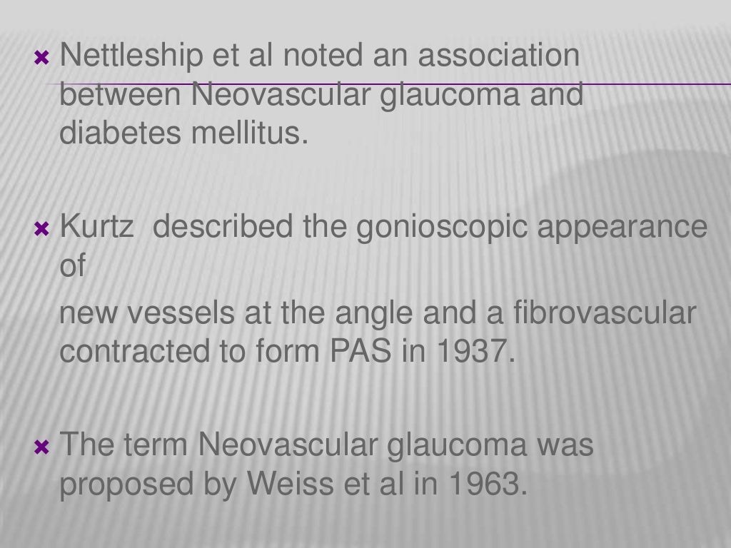 Neovascular glaucoma