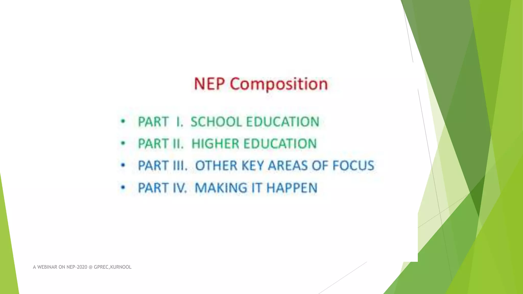 A WEBINAR ON NEP-2020 @ GPREC,KURNOOL
 