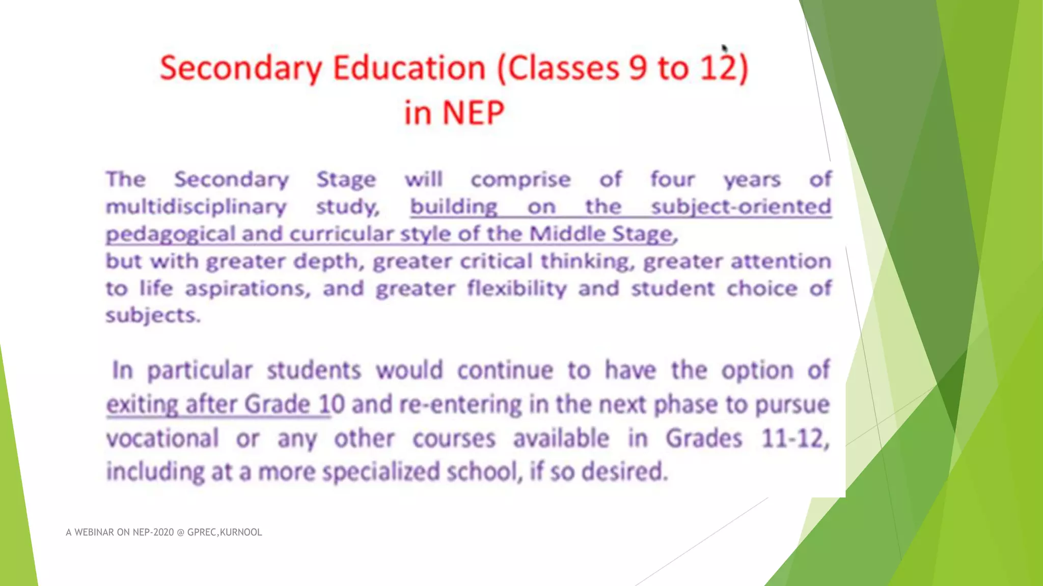 A WEBINAR ON NEP-2020 @ GPREC,KURNOOL
 