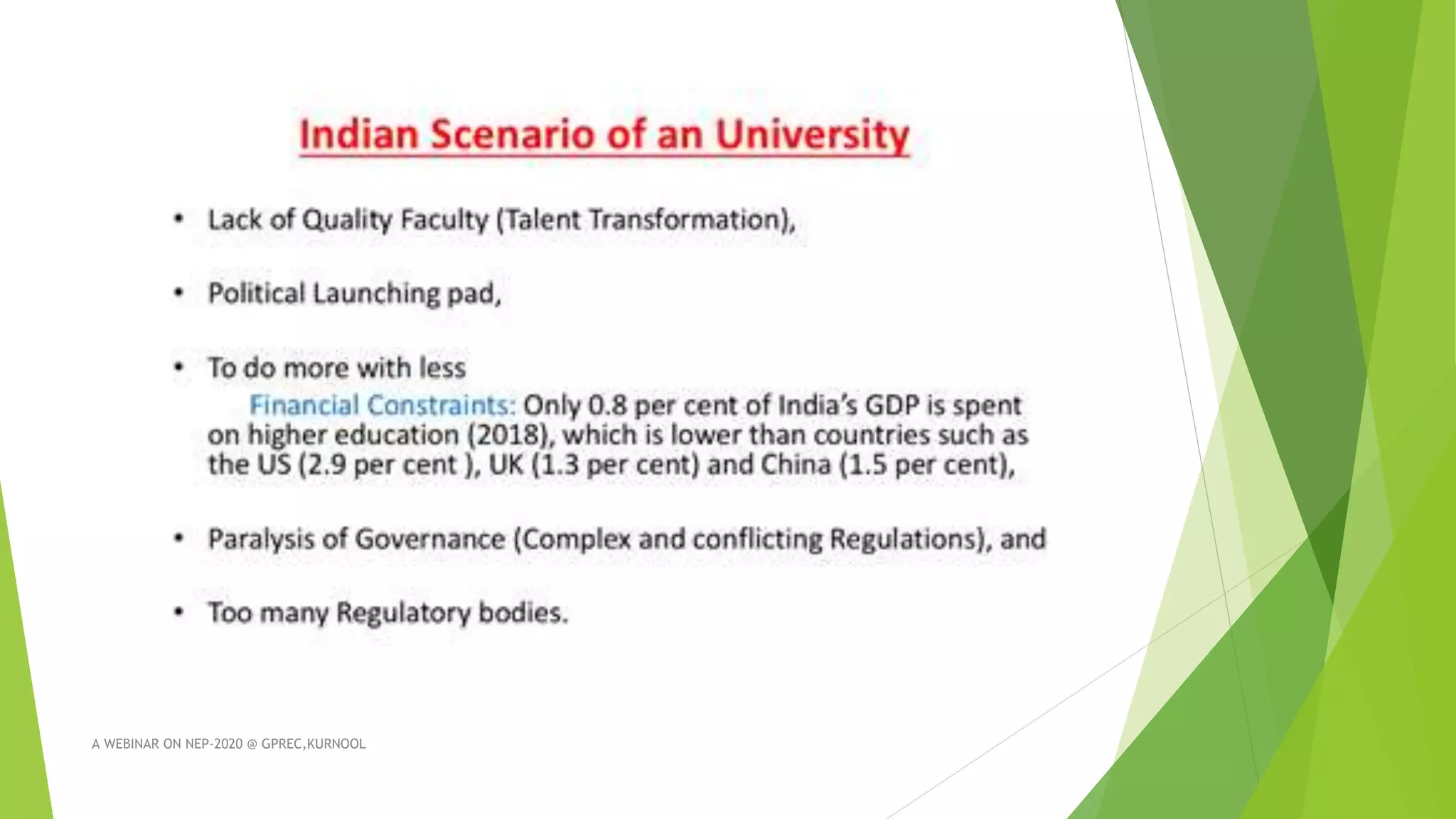 A WEBINAR ON NEP-2020 @ GPREC,KURNOOL
 