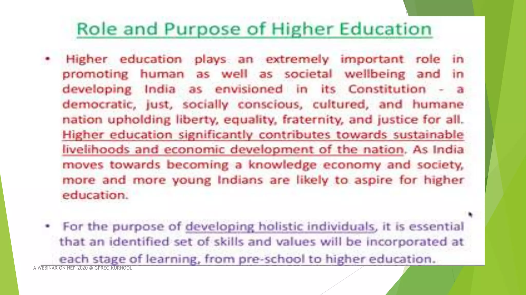 A WEBINAR ON NEP-2020 @ GPREC,KURNOOL
 