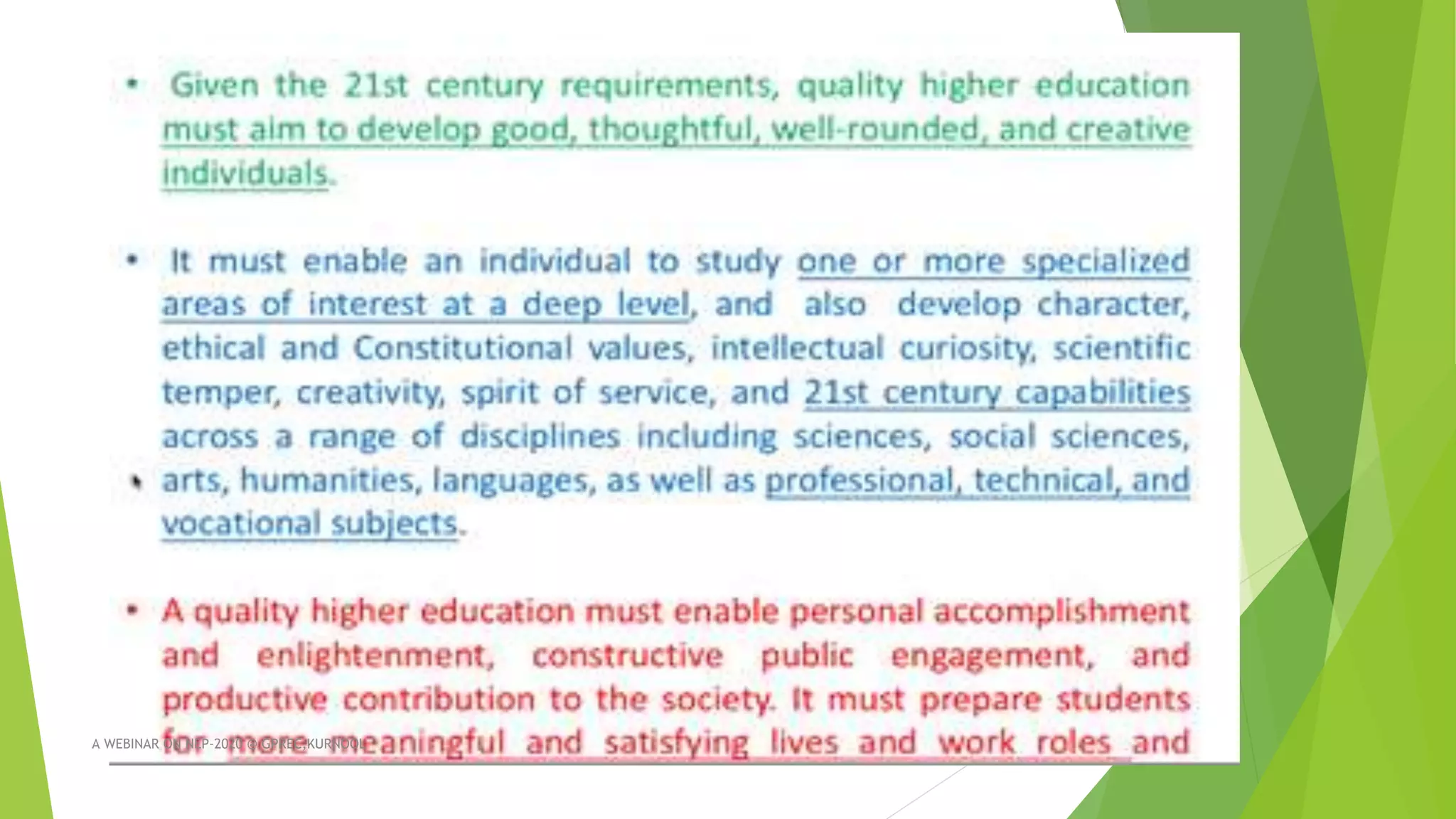 A WEBINAR ON NEP-2020 @ GPREC,KURNOOL
 