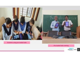 Students using pre loaded tabs
Pre loaded tabs training
TREY
research
15
उÍच श ा वभ ग 14
 