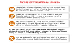 Curbing Commercialization of Education
 